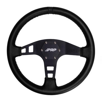PRP Flat Leather Steering Wheel (Black) - G210